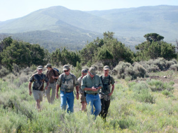 Joe Keys’ team of outfitters prepares to lead the two groups on a foraging adventure through the desert.