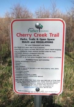 It's posted that there's no removal of plants from Cherry Creek Trail--so look but don't forage.
