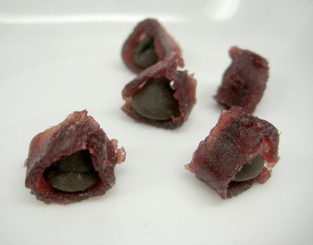 Fruit leather-wrapped chocolate chips. Divine, right?